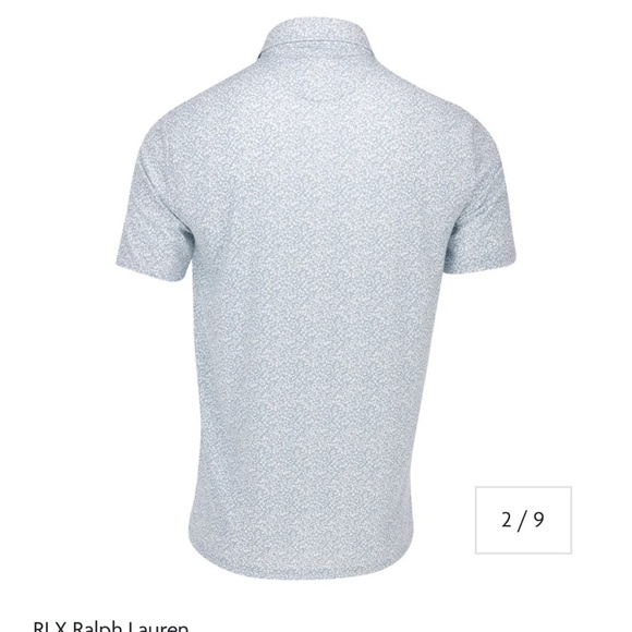Ralph Lauren RLX Mens Golf Polo Shirt Light Blue Floral XXL Classic Fit Athletic - Picture 2 of 16